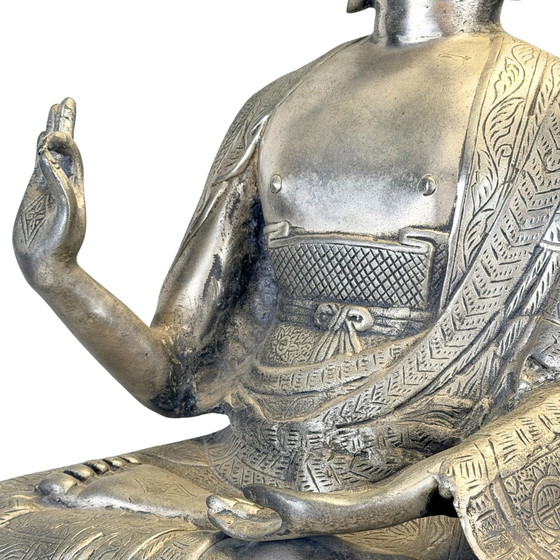 Large Chinese Incense Buddha – 1980s – 85.6 cm – Sculpture (photo 26 of 30)