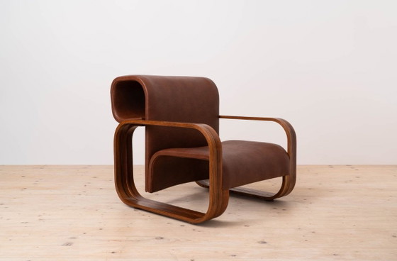 Pair of J. Bočan Brutalist Lounge Chairs for the Czechoslovak Embassy, Stockholm – Armchairs, Wood (photo 8 of 23)