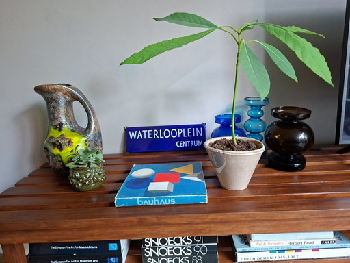 Amsterdam Waterlooplein-Centrum. Enamel street sign 1960s.