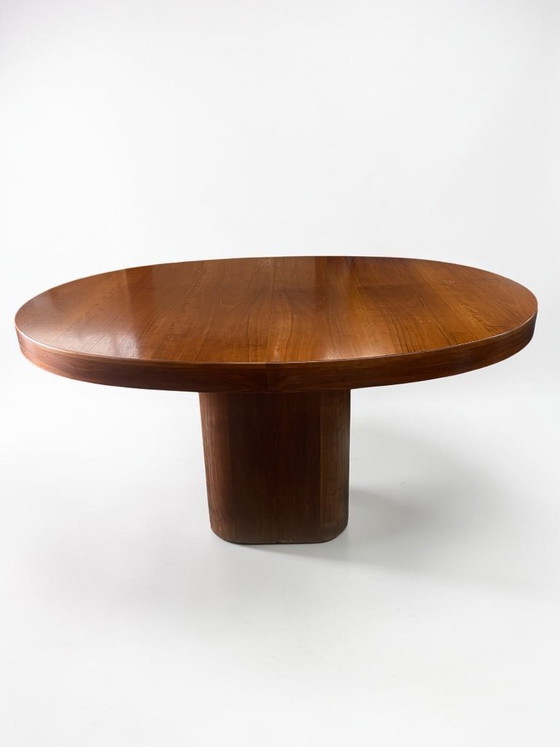 Image 1 of Mid Century Esstisch Nussbaum ausziehbar 140–260 cm | Vintage Design Tisch massiv Holz Alma Deutschland