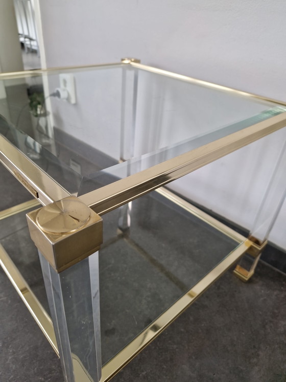 Pierre Andel Paris Vintage Salontafel – Pierre Vandel, Glass, Metal (photo 4 of 6)