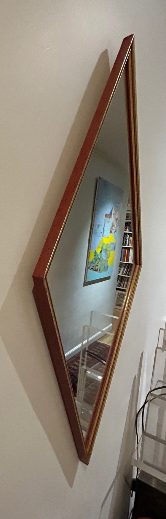 Image 1 of specchio vintage a forma di diamante