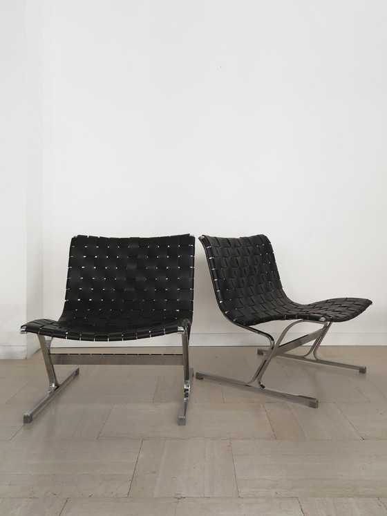 Poltrone Luar di Ross Littell per ICF De Padova, Italia, anni '60, set di 2 (photo 4 of 22)