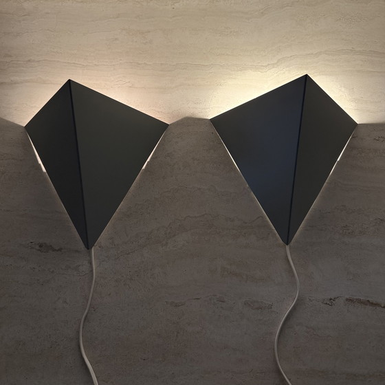 Image 1 of A Set of J. Hoogervorst for Anvia Almelo Vintage Dutch Metal Wall Lamp 1960s