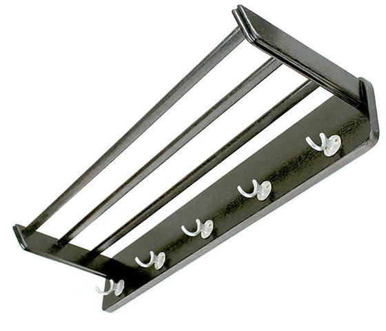 Image 1 of Vintage Wall Coat Rack and Mirror Set