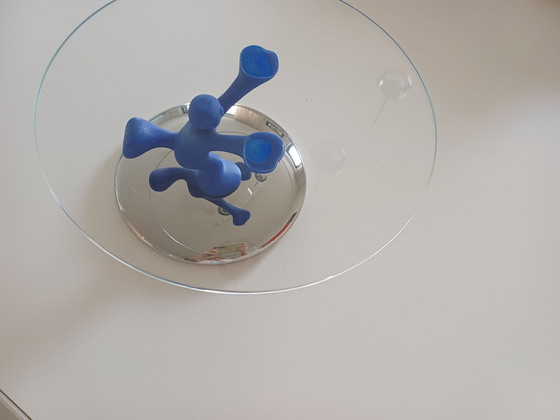 Alessi Cake Stand (design by Mattia Di Rosa), Kitchen accessories, polished steel, Glass, Blue (photo 6 of 7)