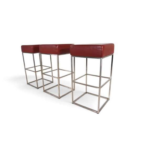 De Sede Set di 3 Sgabelli da bar in pelle DS 218/55 di Paolo Piva, 2000 – Leather (photo 12 of 16)
