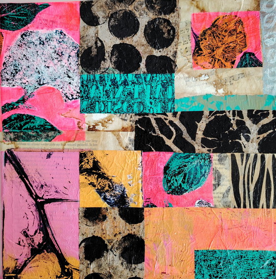 Image 1 of 2x Abstract collage homemade