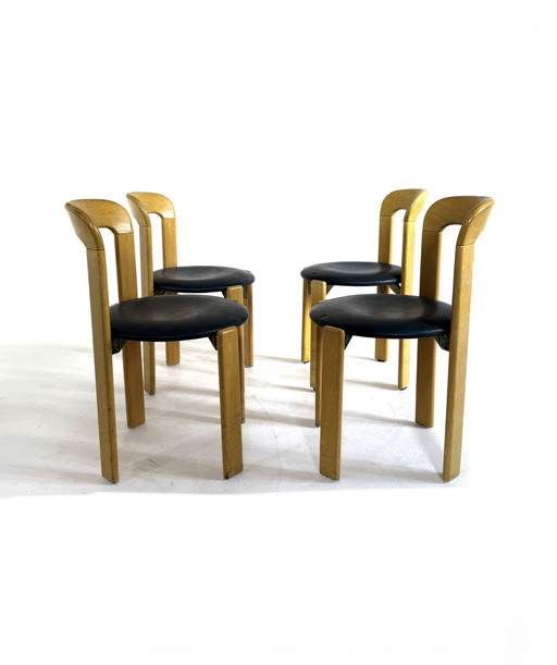 4x Bruno Rey chair model 33, Kusch & co '70