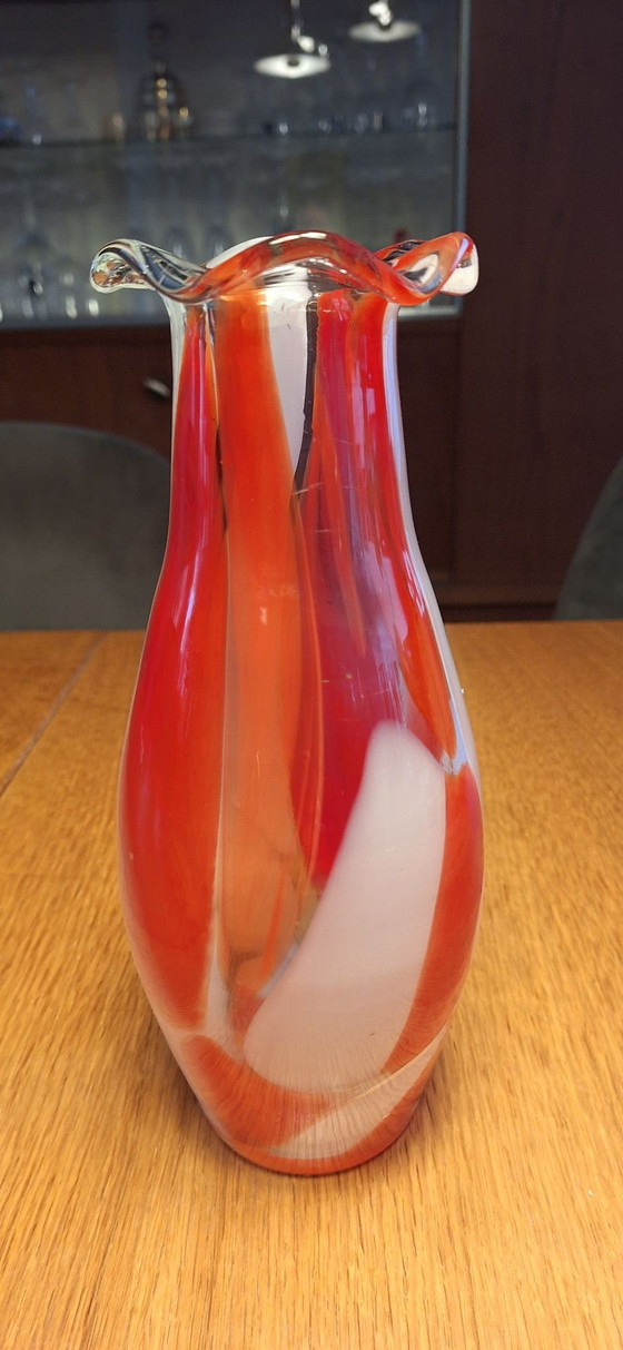 Murano / Empoli Style Vase, Glass, Red (photo 2 of 8)