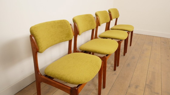 Image 1 of 4 x Dining Chairs | Erik Buch | Model 49 | Rosewood | Newly upholstered
