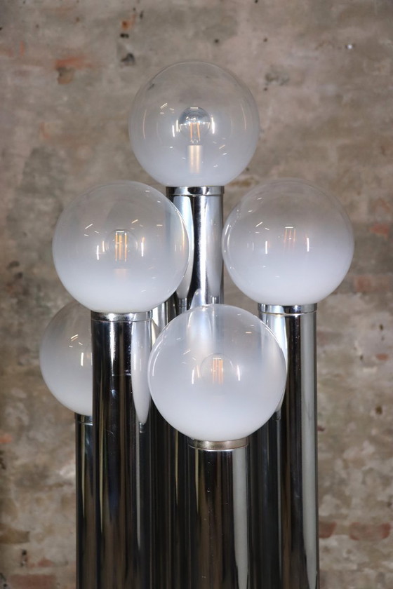 Image 1 of Goffredo Reggiani – Organ / Chrome Tube Floor Lamp – Italy – 1970s