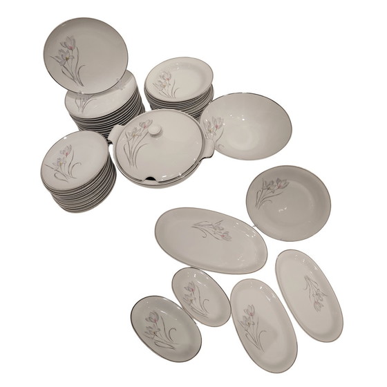 Image 1 of Vajilla de Porcelana Flores, Eschenbach, 55 Piezas, 50’s - Alemania