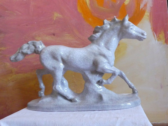 Image 1 of Karlsruher  Majolika Keramik Figur Pferd 4348 Lilli Hummel-König uk4aeb