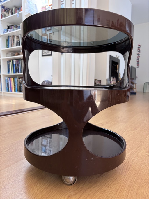 Round side table NEBU Holland, brown – bijzettafels, Glass, Plastic (photo 2 of 4)