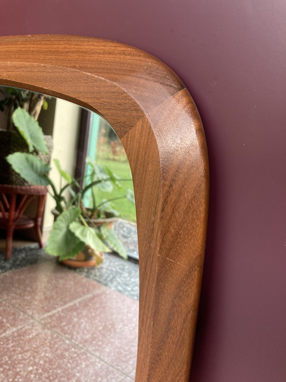 Image 1 of Mid century vintage teak mirror