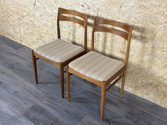 Image 1 of 2x 60s 70s Chair Dining Chair Mid - Century Danish Modern Design