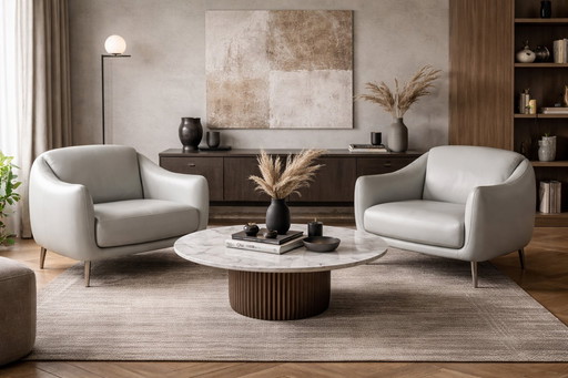 2x natuzzi platea grigio