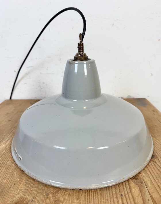 Image 1 of Lámpara colgante industrial de esmalte gris de Thorlux, década de 1960