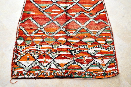 Image 1 of Rood Vintage Marokkaans Boujaad Vloerkleed - 315 x 192 cm