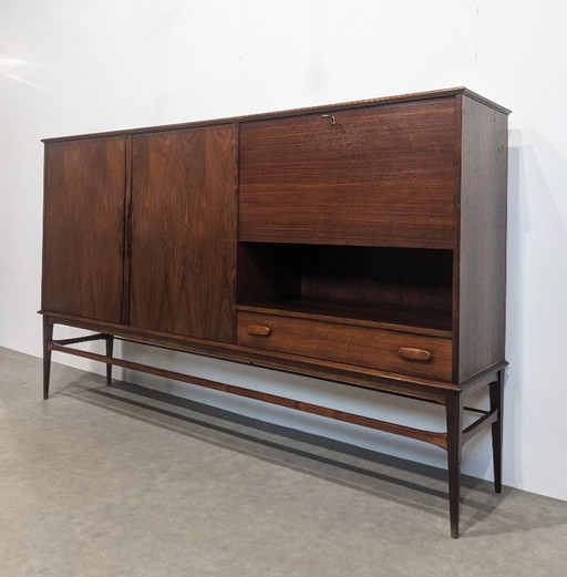 Skandinavisches Highboard aus Rio-Rosenholz