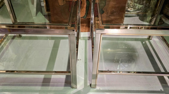 Image 1 of Pair of side tables or end tables, Maison Charles, France, circa 1970
