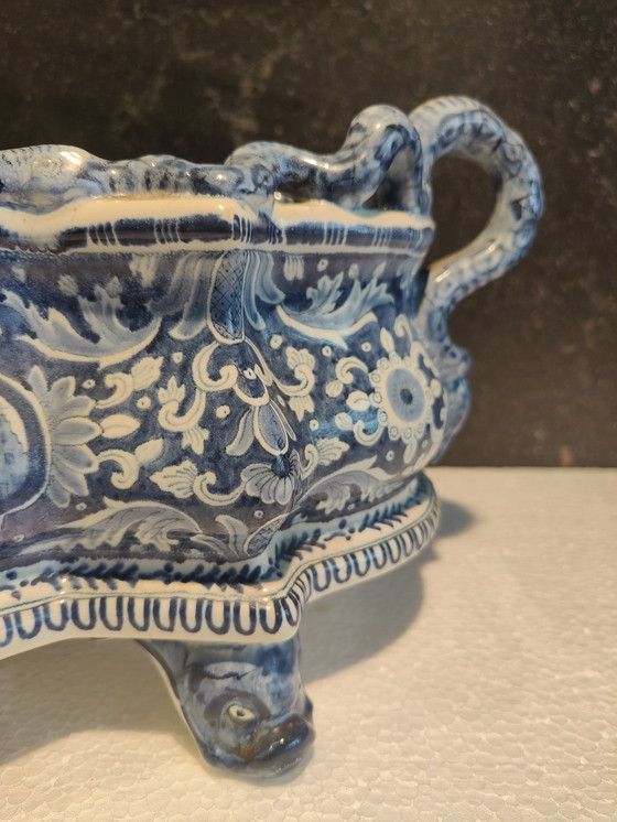 Image 1 of Jardinera antigua Boch Freses 1890-1920 Keramis Boch