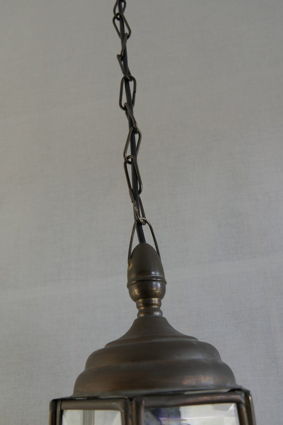 Image 1 of Autentica lanterna portoghese in ottone con diamanti sfaccettati