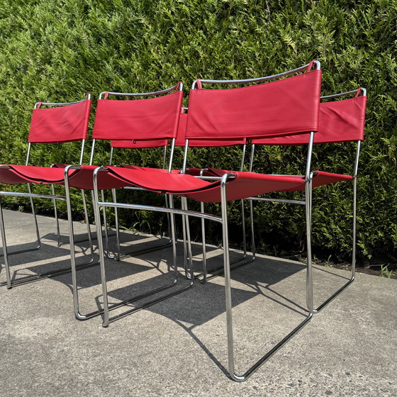 Image 1 of Rote Delfina-Stühle von Enzo Mari