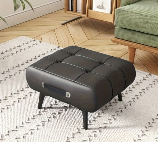New Design Modern Sqaure Faux Leather Footstool Stylish Also For Bedroom