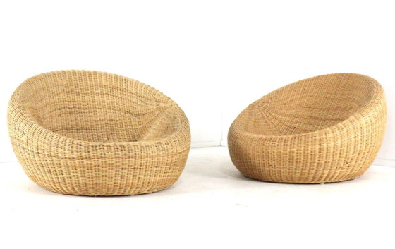 Set van 2 IKEA wicker fauteuils vintage (photo 13 of 14)