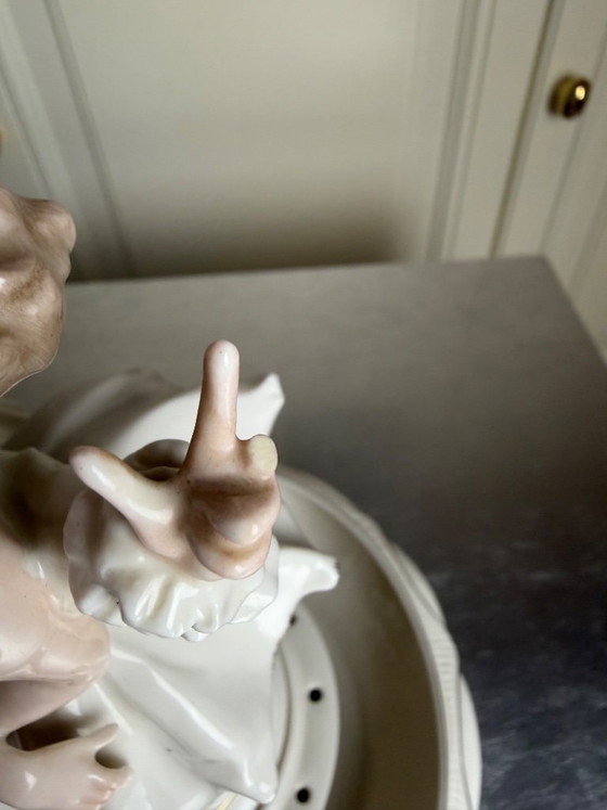 Image 1 of Hutschenreuther Selb Art Department – ​​Karl Tutter – Original two-part flower arrangement dish “Lovers / The Kiss”