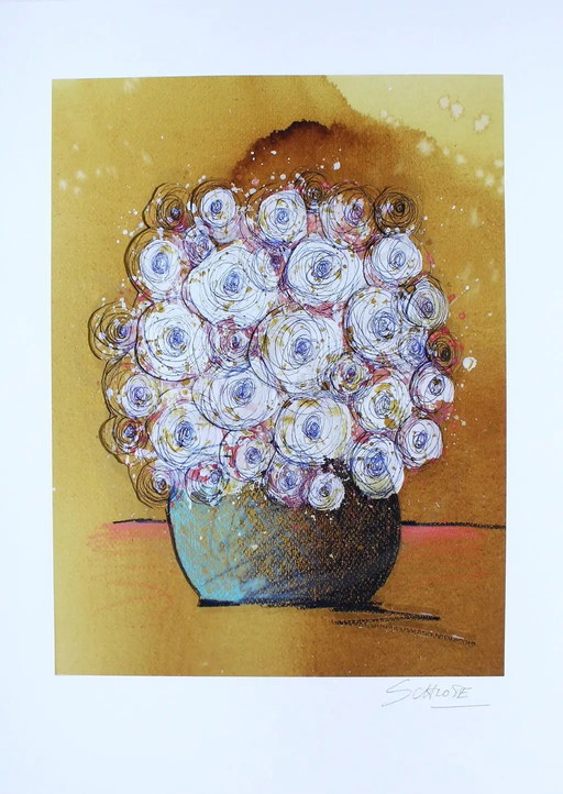 Schlote, Wilhelm - Bouquet - Hand signed - Giclee