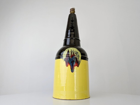 Image 1 of Lampe de table Bjørn Wiinblad Rosenthal en céramique émaillée jaune Danemark années 1970