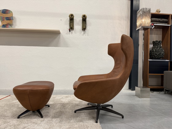 Image 1 of Leolux Caruzzo Relaxfauteuil met poef Danza leer