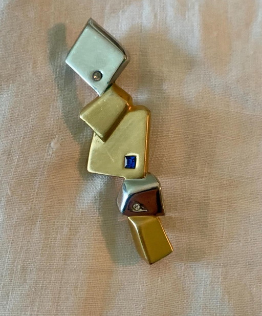 Broche modernista vintage — Lapponia Spirit, estilo escandinavo, pieza rara – cadeaus, Metal (photo 2 of 8)