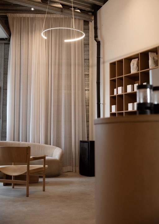 Lampada a sospensione Nova Luce Breda color sabbia | Lampada dal design moderno