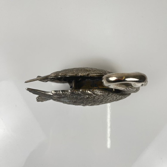 Image 1 of Toallero Swan, metal plateado, 1970