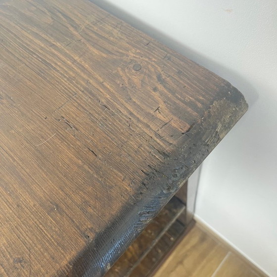 Image 1 of Console ancienne en bois massif – fin XIXᵉ / début XXᵉ siècle