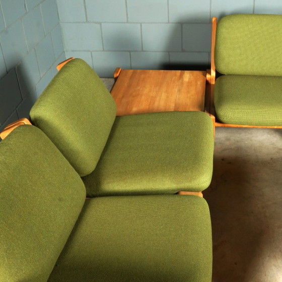 Image 1 of Salon/groupe de sièges modulable vintage – vert – années 1970