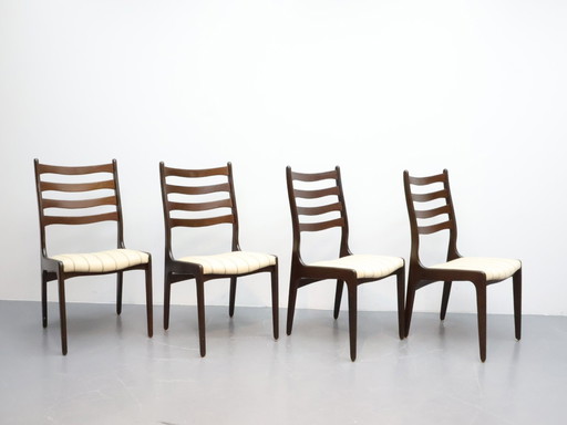 Deense vintage eetkamerstoelen eikenhout natureltint 