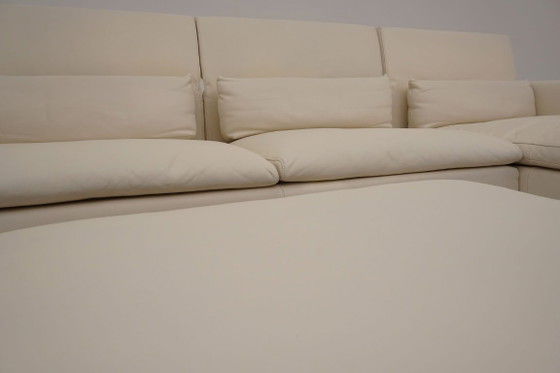 Image 1 of de Sede DS 7 desede Canapé d'angle Canapé d'angle Pouf en cuir beige classique