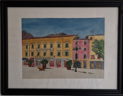 Albergo Stella, watercolor painting
