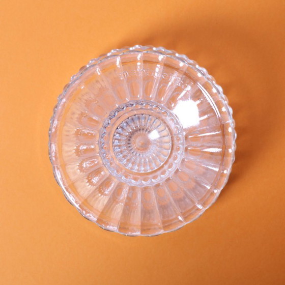 Image 1 of Vintage Traditional Finnish Clear Pedestal Bowl Marimekko / Iittala / 2000s