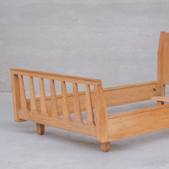 Image 1 of Guillerme et Chambron French Mid-Century Oak Single Bed