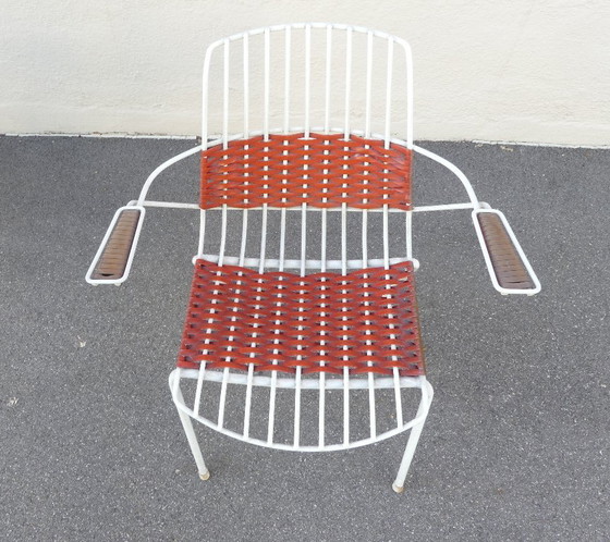 4 Garden Chairs with Armrests Metal Stiegler Marbach 1970s WstaEb – Plastic, Vintage (photo 10 of 17)