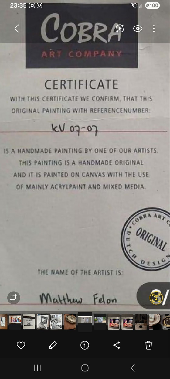 Original COBRA ART Painting – Paintings & Drawings, Canvas (photo 3 of 5)