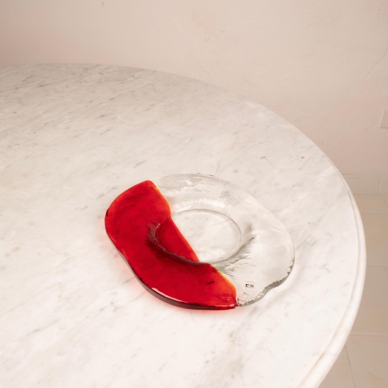 Renato Toso Murano Glas Valet Tray, Rot & Transparent, Italien, 1960er – Dekorative Objekte (photo 17 of 23)