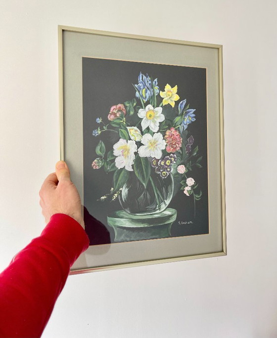 Image 1 of Nature morte vintage de fleurs