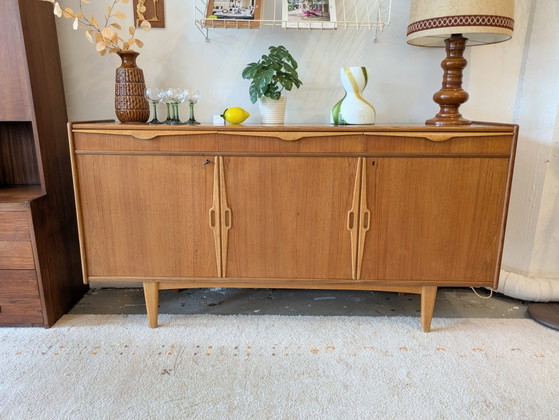 Vintage jaren '60 dressoir, sideboard, Bröderna Anderssons (Breo), Bröderna Anderssons (Breo),, Hout, Bruin (foto 3 van 14)